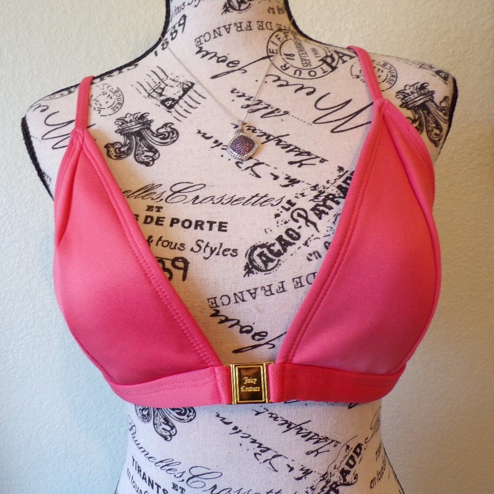 Juicy Couture 2 Piece Triangle Top Embossed Bottom - Picture 1 of 9